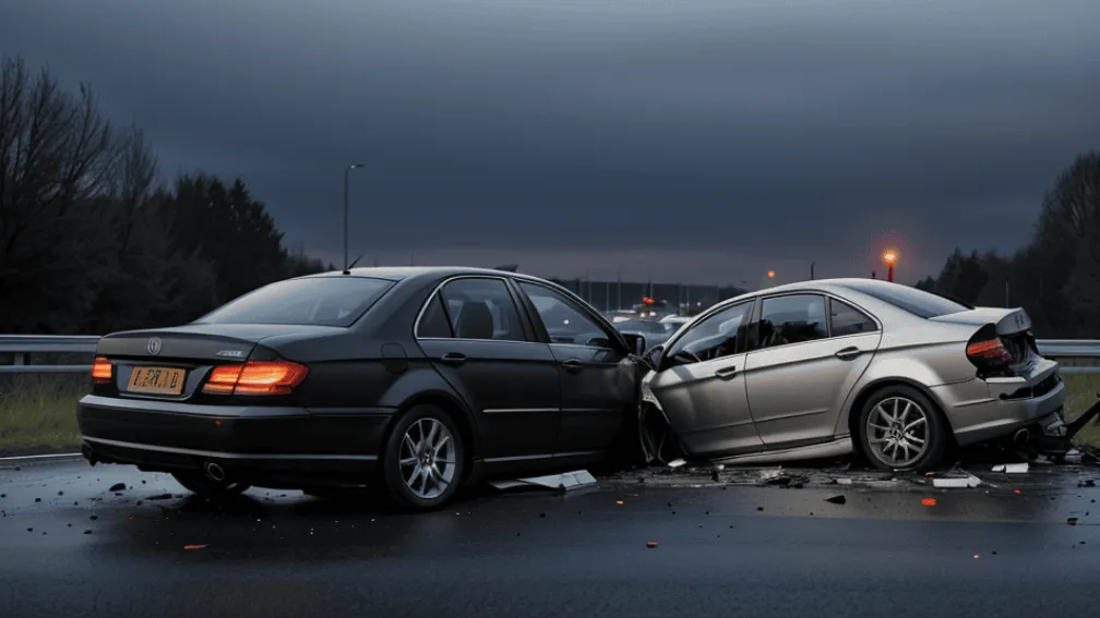 A scăpat ca prin minune: Un Mercedes s-a răsturnat în timpul curselor ilegale pe autostrada A8 din Germania