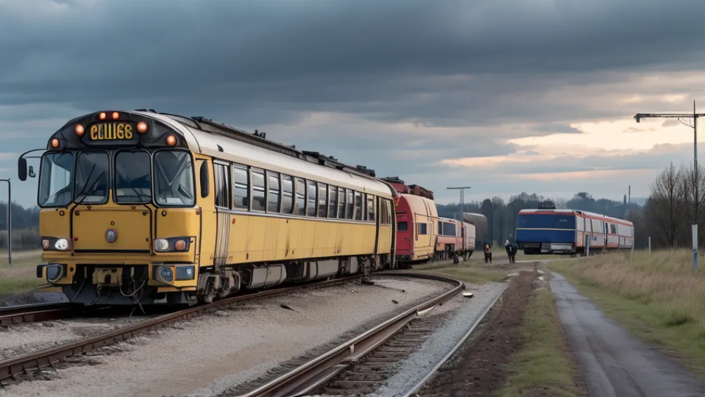 Accident grav în Germania: Un autobuz școlar, lovit de tren la o trecere la nivel, mai mulți răniți