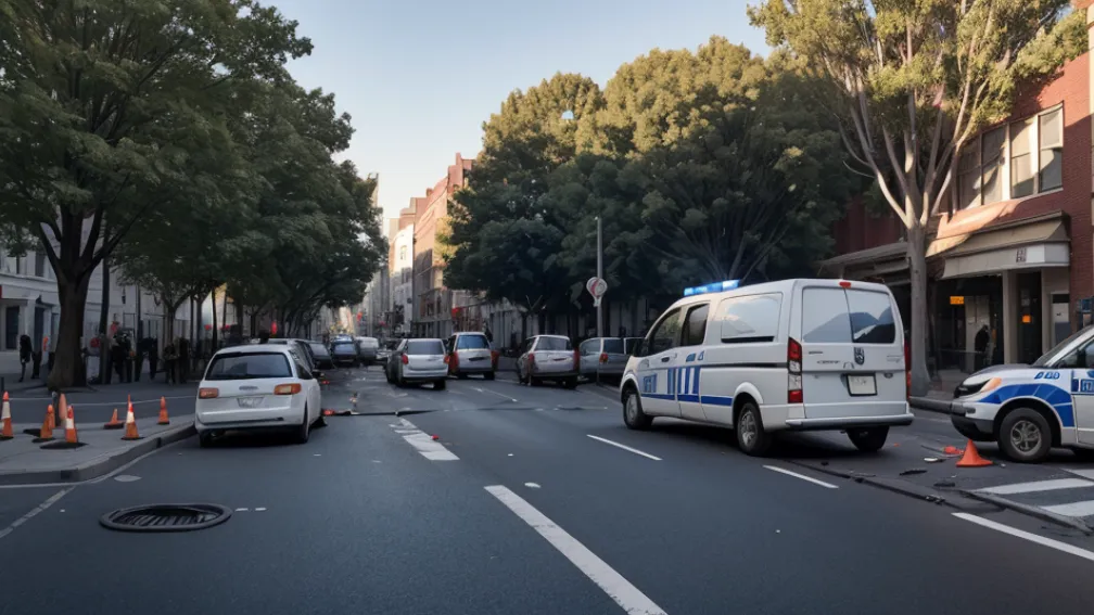 Accident grav în Hanovra: Un pieton lovit de o dubă, rănit serios