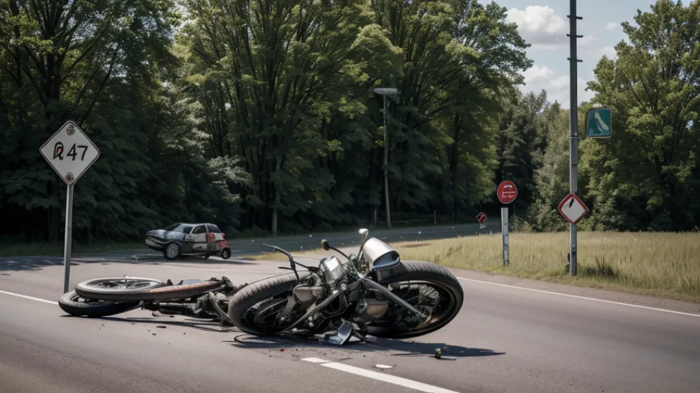 Accident de motocicletă în Germania: Cursantă a căzut după ce s-a speriat de o mașină