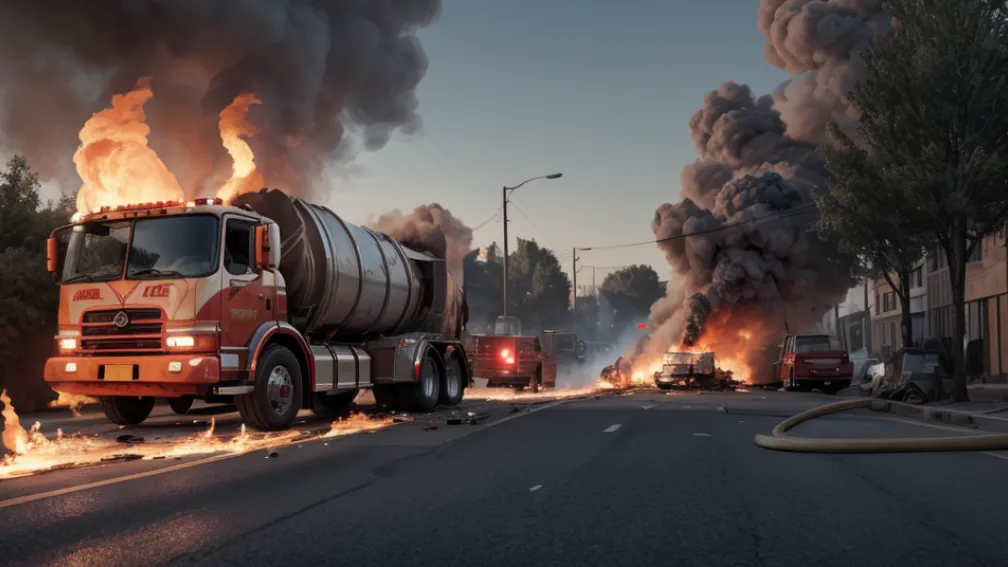 Incendiu la o autospecială de gunoi în Germania: Spray-urile sub presiune, cauza focului