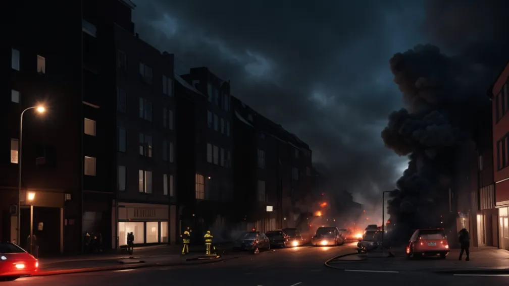 Incendiu violent în Remscheid: O mașină în flăcări a cuprins o clădire, o persoană rănită
