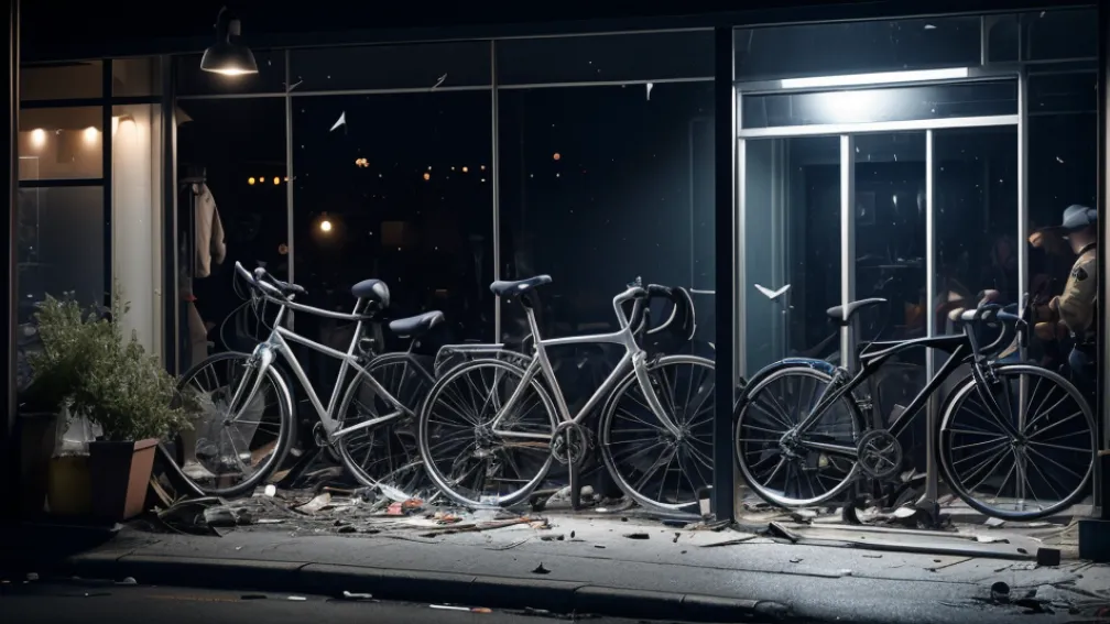 Poliția din Speyer a prins în flagrant un hoț de biciclete care încerca să fure dintr-o vitrină spartă