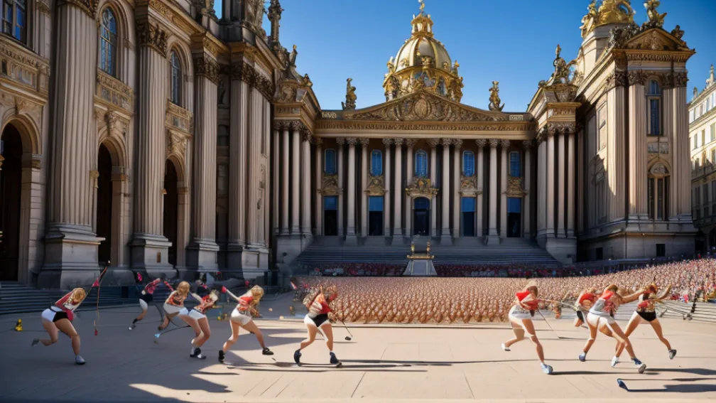 Mini-Olimpiadă la Dresda: Sporturi neobișnuite pe fundalul Operei Semper și Bisericii Frauenkirche