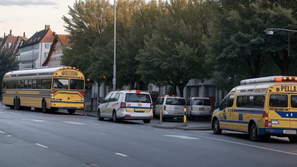 Incident grav în Germania: 18 copii răniți după o frână bruscă a unui autobuz școlar
