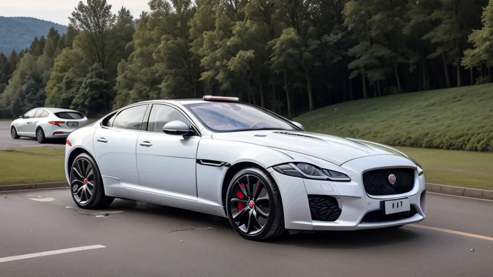 Șofer necunoscut a lovit un Jaguar parcat în Germania și a fugit