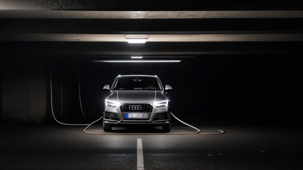 Incendiu la Stuttgart: O mașină electrică Audi Q4 a ars într-o parcare subterană, clădiri evacuate