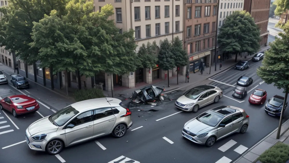 Accident la Stuttgart cauzat de o posibilă urgență medicală a șoferului