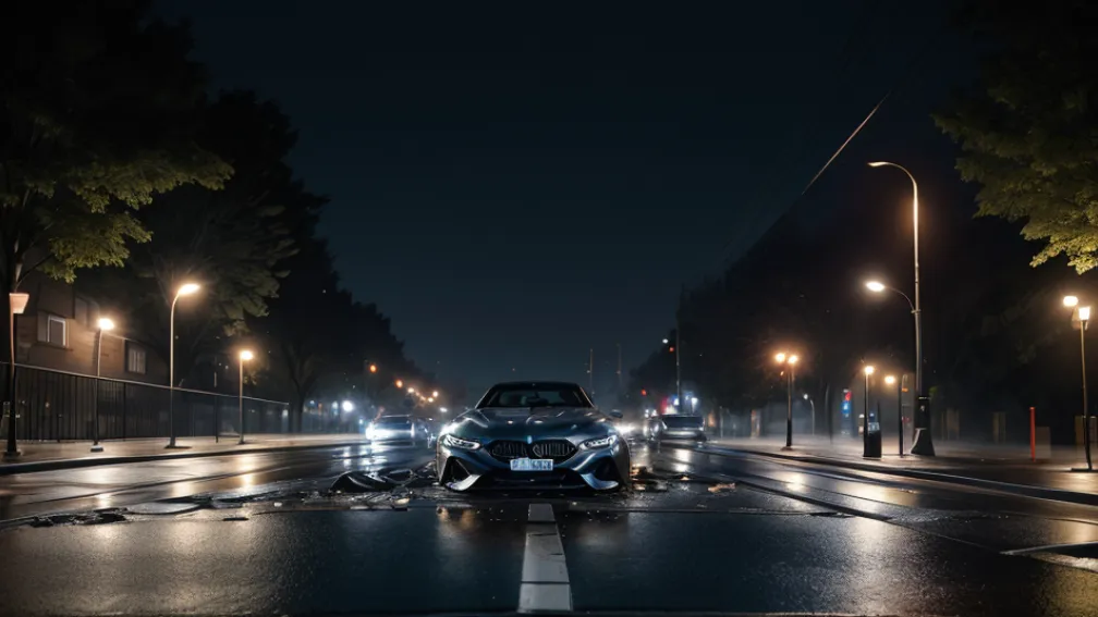 Accident spectaculos la Berlin: un șofer de 21 de ani a distrus un BMW M8 de 625 CP închiriat, suspectat de curse ilegale
