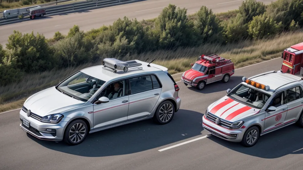 Germania: VW Golf cu cinci tineri s-a răsturnat din cauza vitezei; toți au fost răniți
