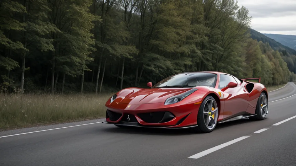 Ferrari distrus complet într-un accident grav în Bavaria: doi răniți transportați la spital