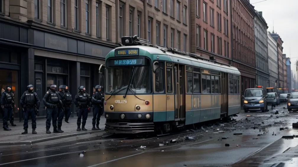 Leipzig: Dezordine și vandalism după o demonstrație, un tramvai a fost avariat