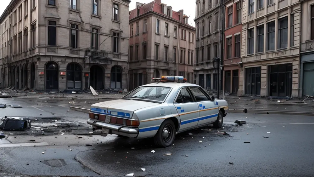 Bărbat arestat în Bremen după ce a distrus o mașină de poliție cu o bară de fier