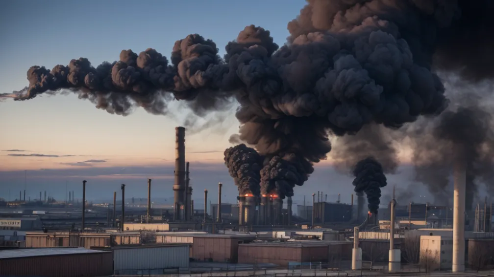 Incendiu major în Portul Hamburg: un nor gigantic de fum negru acoperă cerul orașului