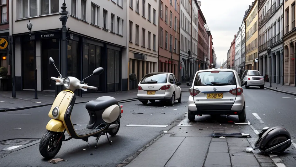 Accident grav în Mannheim: Șofer de 82 de ani a lovit o motociclistă, tânăra a ajuns la spital