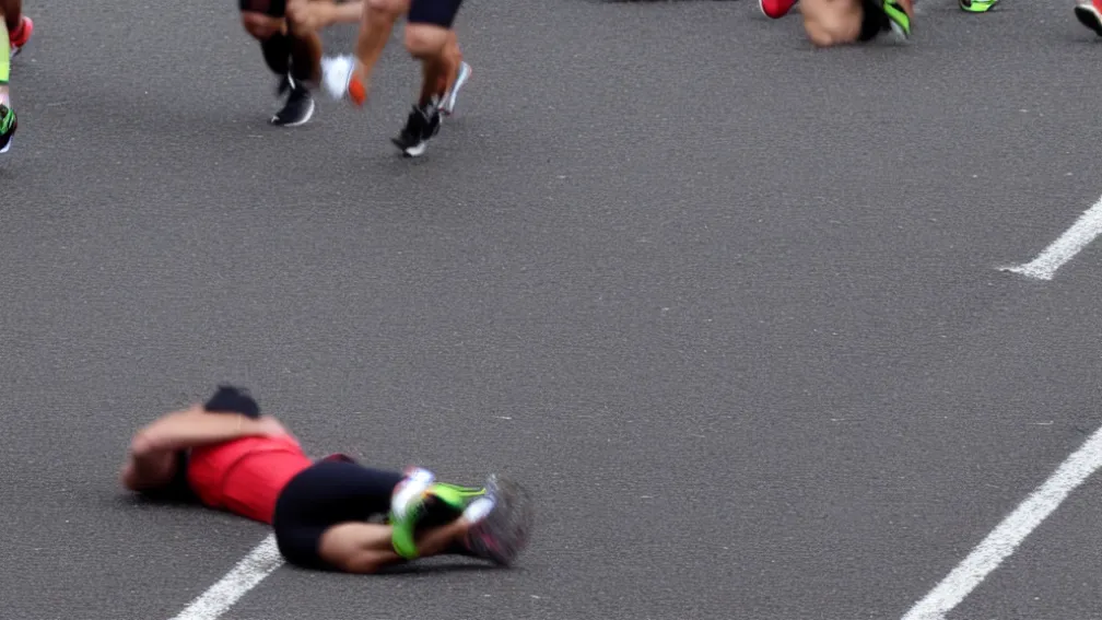 Moment dramatic la maratonul din Boston: un alergător a rămas fără control asupra picioarelor chiar înainte de sosire