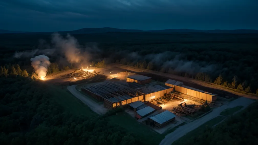 Incendiu puternic la o fabrică de cherestea din Germania: Pagube de sute de mii de euro