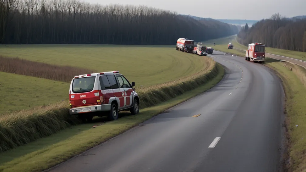 Accident grav pe B10 lângă Ulm: șoferiță de 24 de ani, rănită după ce mașina s-a răsturnat de mai multe ori