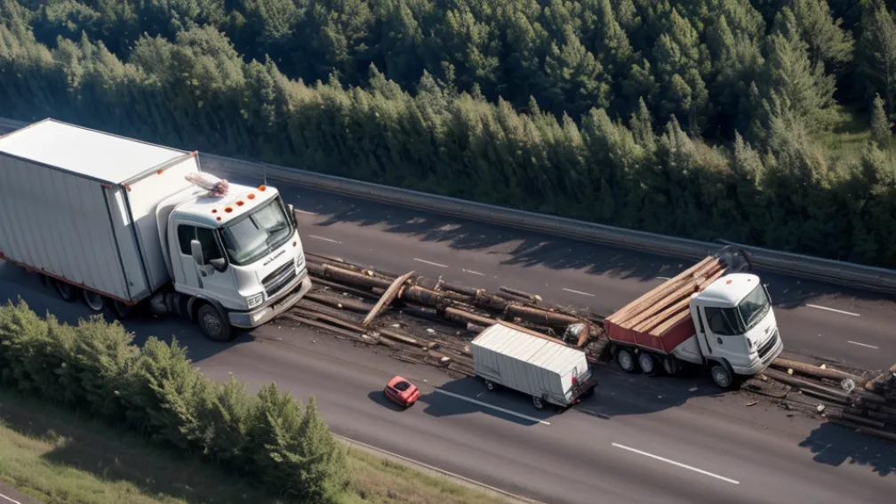 Accident grav în Germania: Furgonetă intrată pe contrasens s-a ciocnit cu un TIR încărcat cu lemne în Biberach