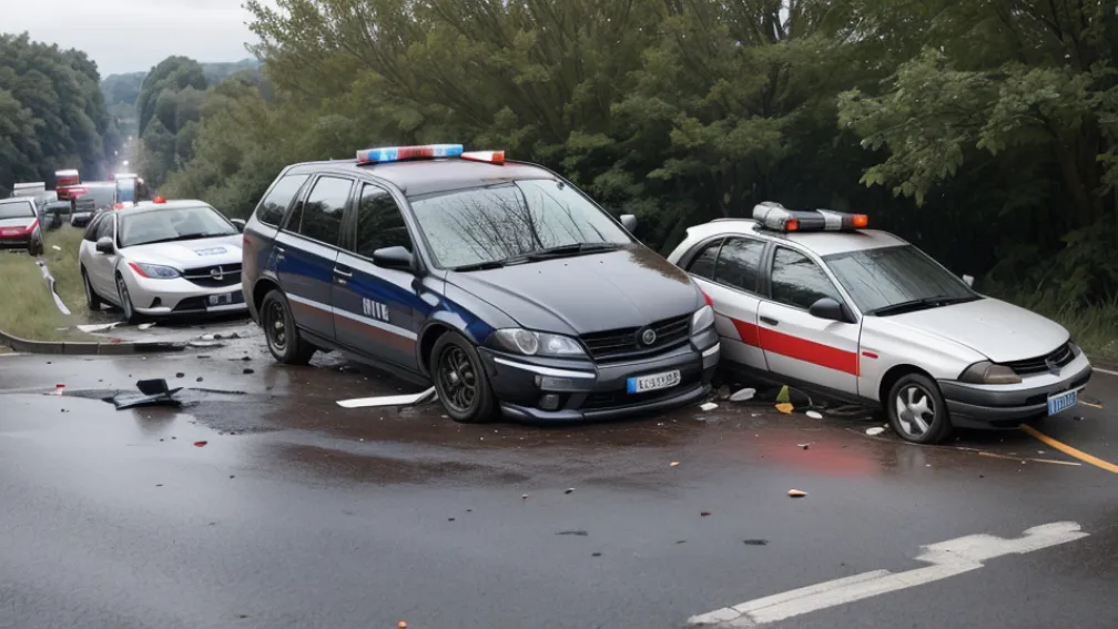 Accident grav în Germania: Un șofer a căzut cu mașina de pe un terasament și a fost rănit serios
