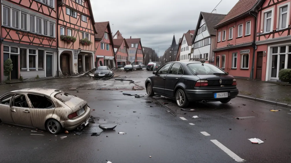 Șofer beat a provocat un accident în Germania: a lovit un stâlp și un gard