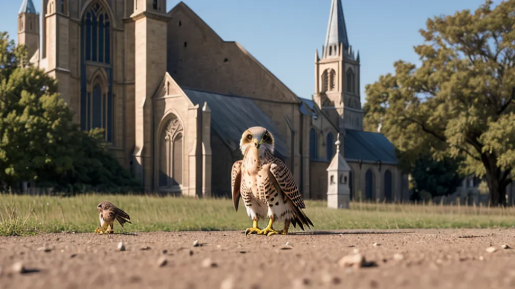 În Lübeck, Germania, trecătorii au salvat un șoim tânăr căzut din cuib