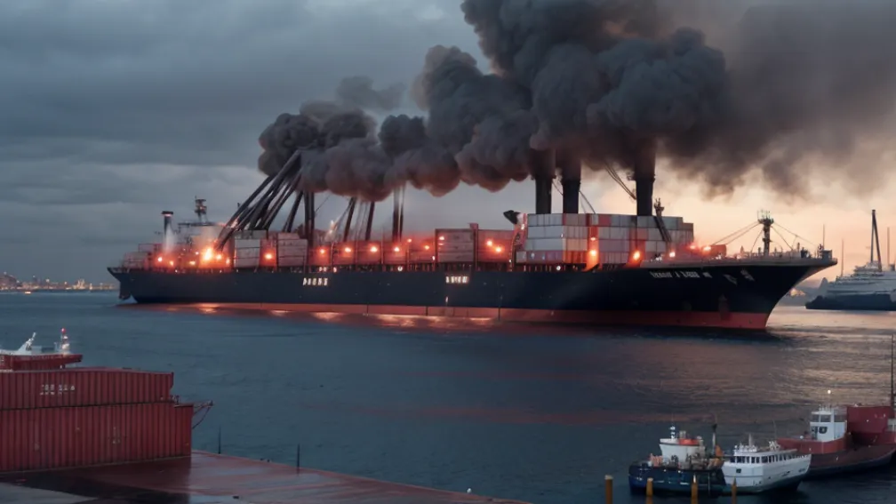 Scurgere de amoniac toxic pe o navă în portul Bremerhaven: Operațiune de amploare