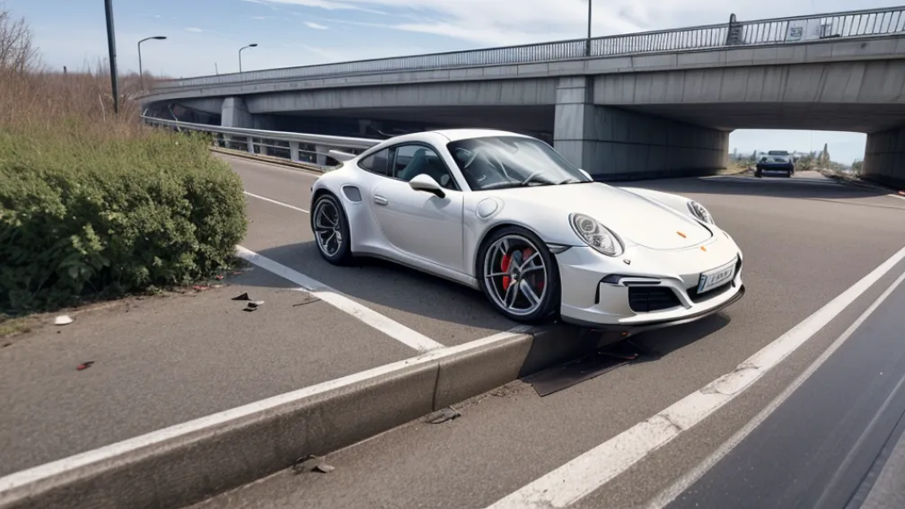 Accident grav pe A66 în Germania: Șoferul unui Porsche, rănit grav, pagube de 200.000 euro