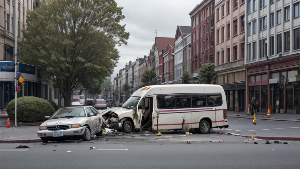 Accident cu autobuzul în Germania: Trei pasageri răniți în coliziune