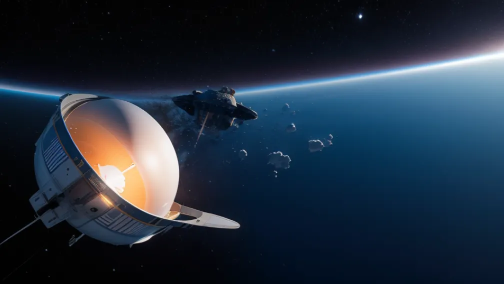 Capsula spațială germano-franceză Nyx, dispărută deasupra Pacificului după un zbor de test