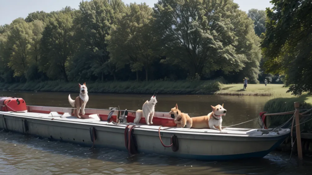 Câine salvat în Germania după ce a căzut în canal și a plutit 20 de kilometri spre o centrală electrică