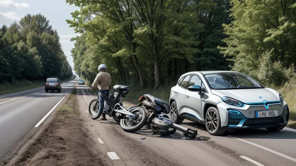 Accident grav lângă Freiburg, Germania: Biciclistul cu Pedelec a ignorat o motocicletă