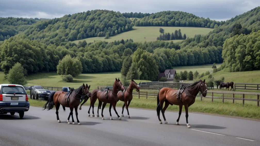 Cai evadați au blocat traficul pe o stradă din Stolberg, Germania