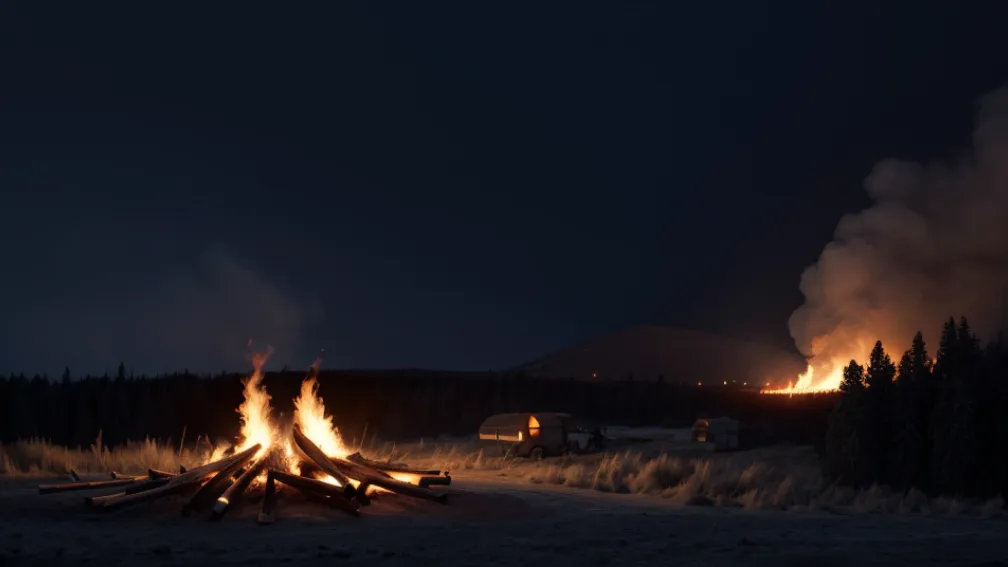 Incendiu major în Essen: Un depozit uriaș de lemn a luat foc