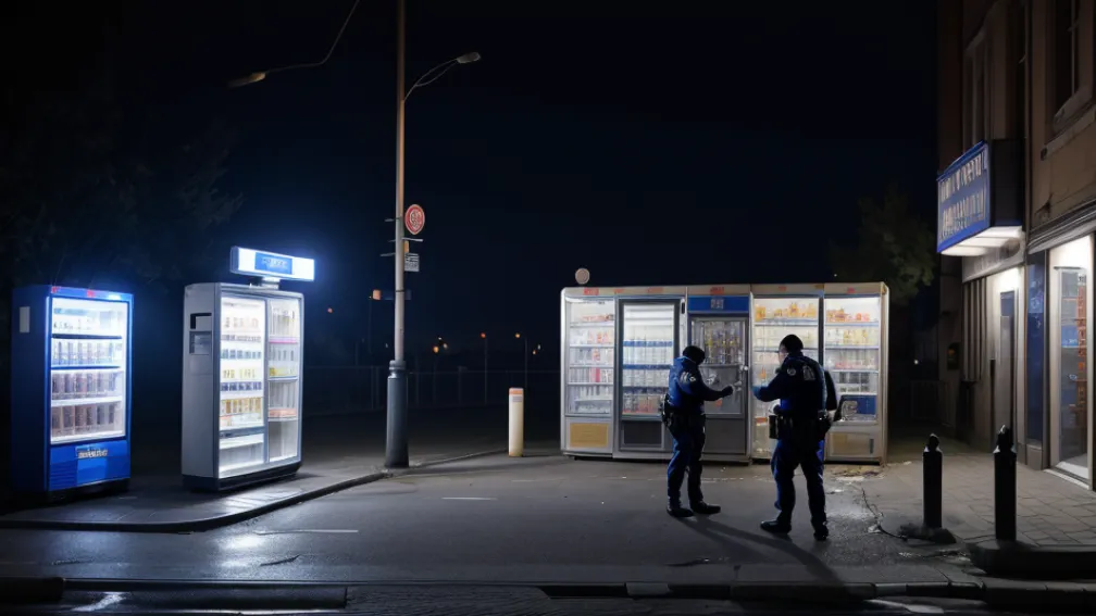 Poliția din Aachen, Germania, a oprit doi bărbați care încercau să arunce în aer un automat de țigări
