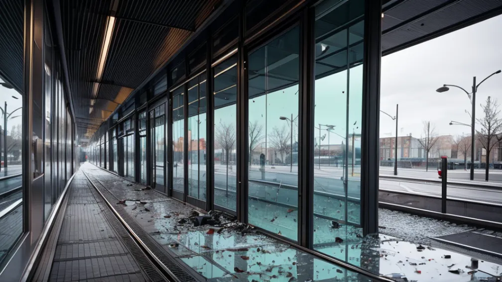 Vandalism la o stație de tramvai din Mannheim: Poliția caută suspectul
