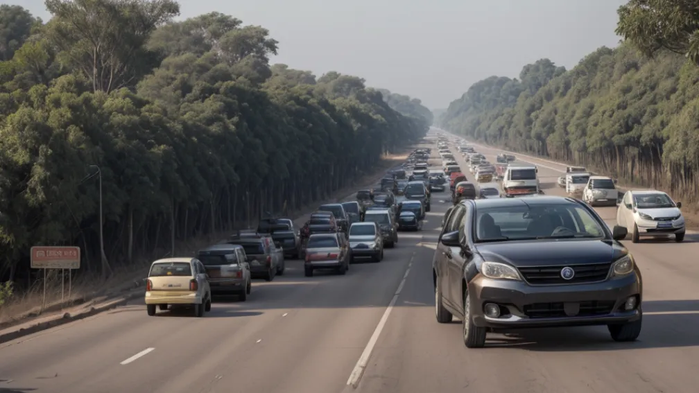 Elefantul a ieșit pe autostradă în India: Panică și blocaj rutier masiv