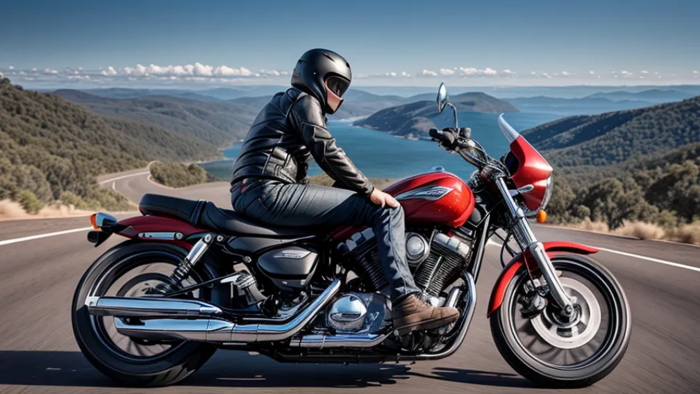 Călătorie periculoasă în Australia: Motociclistă prinsă cu un câine legat de piept