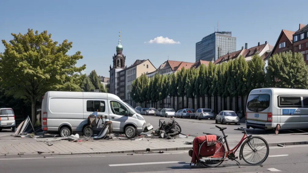 Biciclist de 67 de ani, rănit după ce a fost omis de un șofer de furgonetă în Berlin