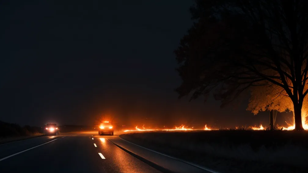 Mașină VW Polo a ars pe autostrada A66 din Germania: șoferul a scăpat nevătămat, dar riscă acuzații grave