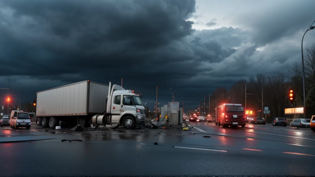 Tragedie rutieră în Germania: Camion a spulberat un Audi, șoferul autoturismului a murit pe loc