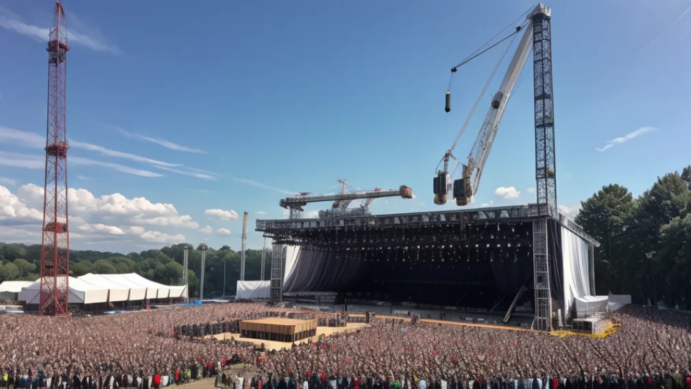 Rock am Ring 2025: Construcția scenei gigantice a început pe Nürburgring