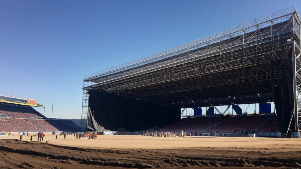 La Nürburgring se construiește scena masivă pentru Rock am Ring: 1500 de tone de oțel utilizate
