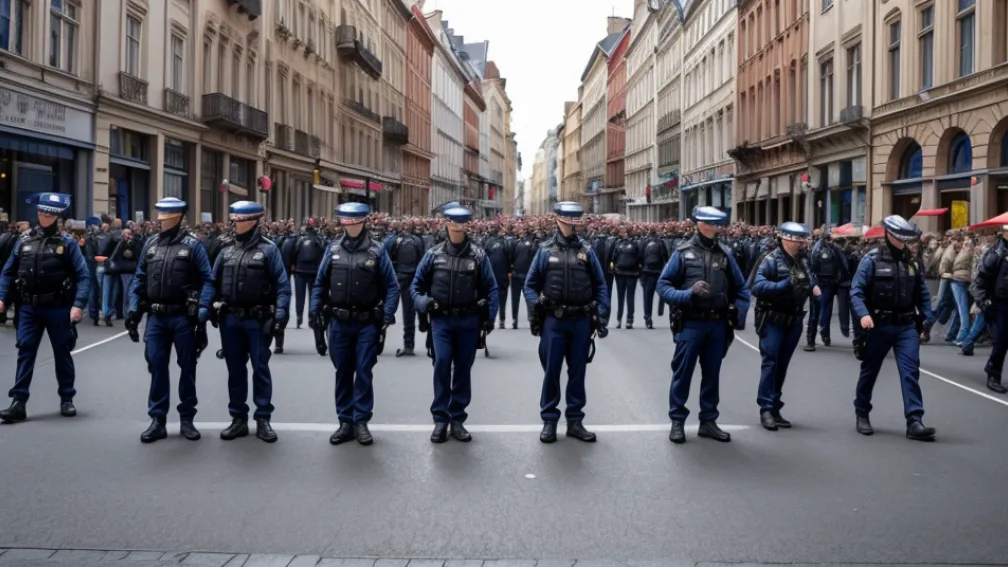 Ofițer de poliție rănit la Dortmund în timpul unui protest: un adolescent a fost arestat