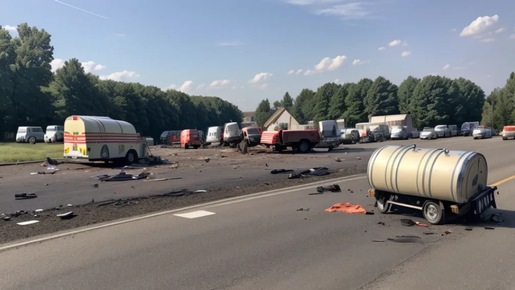 Accident grav în Germania: Remorcă trasă de tractor cu oameni s-a răsturnat, 11 răniți la Zwickau