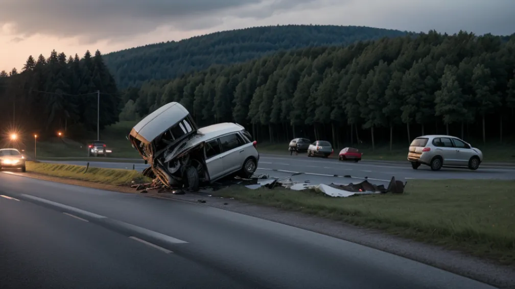 Accident rutier în Germania: Șoferița a ignorat un autoturism la viraj, pagube de 20.000 de euro
