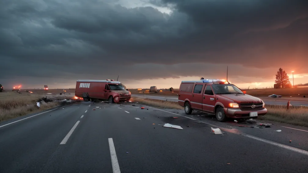 Tragedie rutieră în Germania: Două persoane au murit după impactul frontal dintre un VW Caddy și un camion