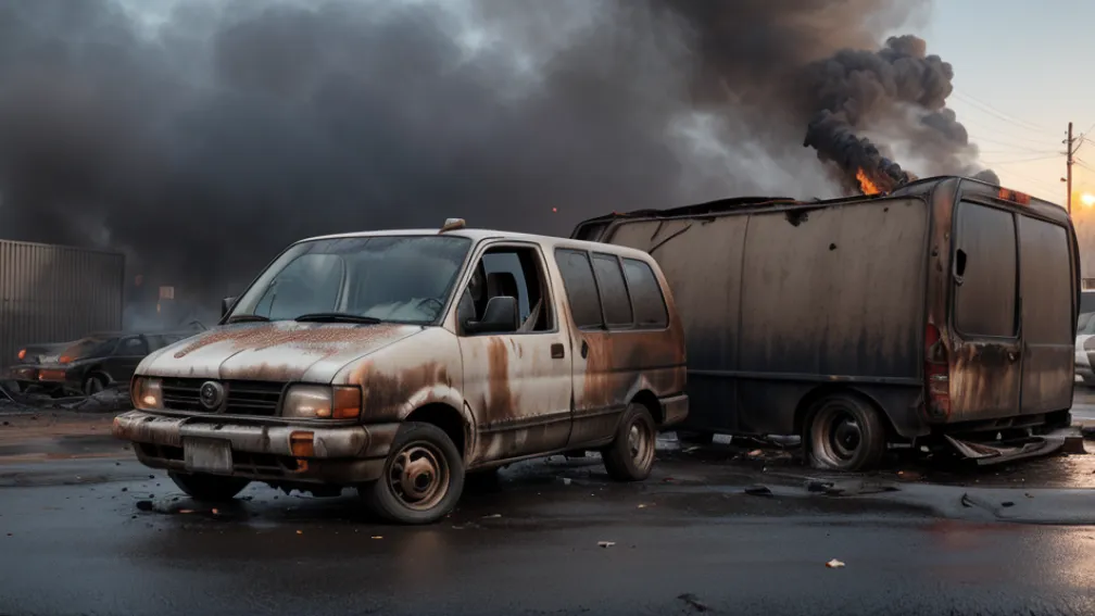 Incendiu în Dresda: O furgonetă DHL a ars, aproape toate coletele, de 90, fiind distruse