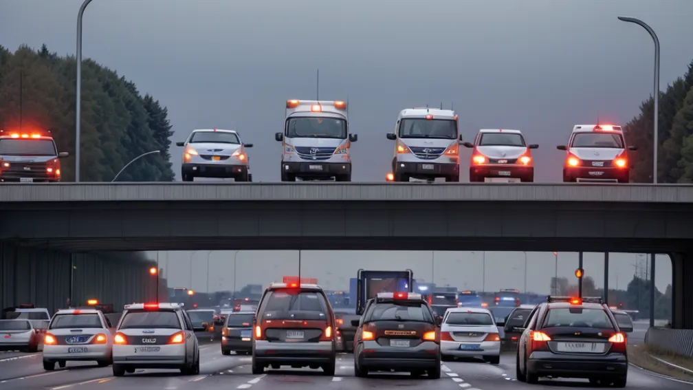 Accident în lanț pe autostrada A8 din Germania: 14 răniți, adolescentă în stare critică