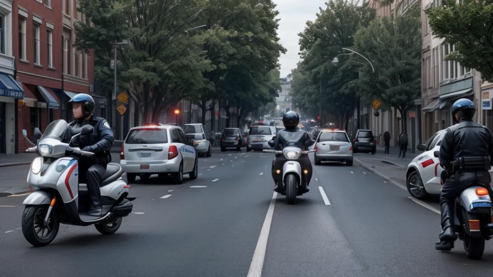 Șofer de trotinetă electrică, oprit de poliție în Germania fără asigurare obligatorie